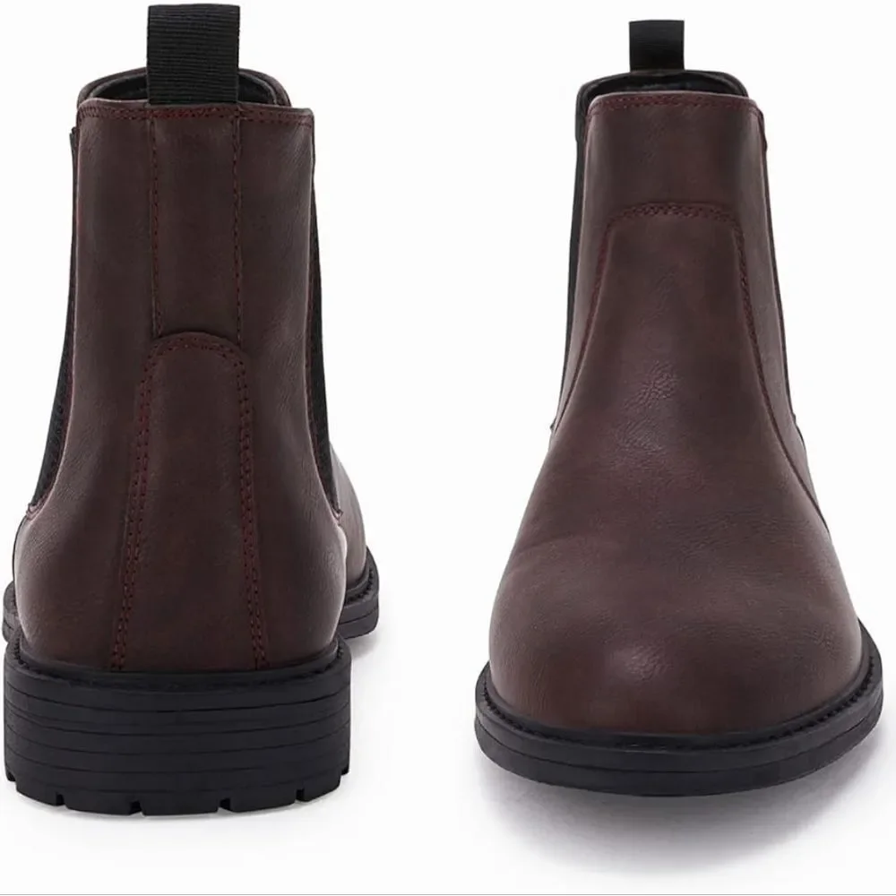 (67-4143)   Coutgo Men's  Ankle Boots Chelsea Round Toe  Sz 11.5